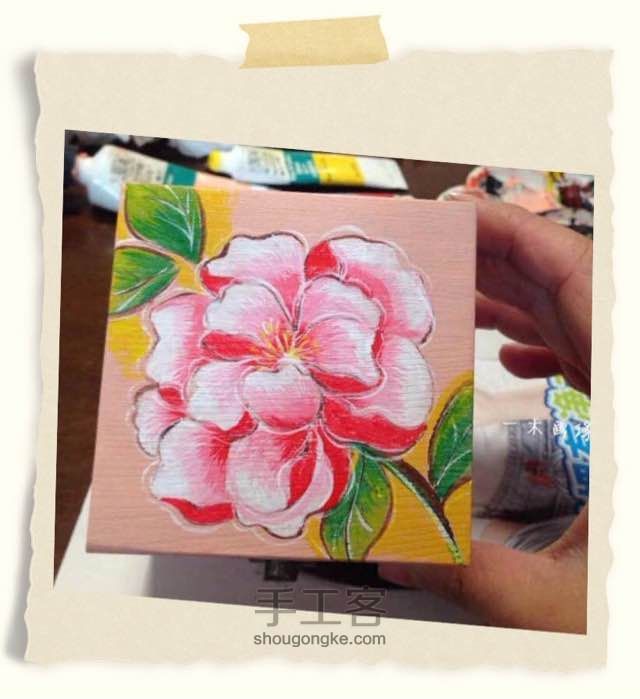 【一木画缘】零基础手绘一个美丽的大花木盒 第9步
