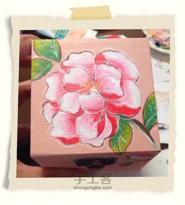 【一木画缘】零基础手绘一个美丽的大花木盒 第8步