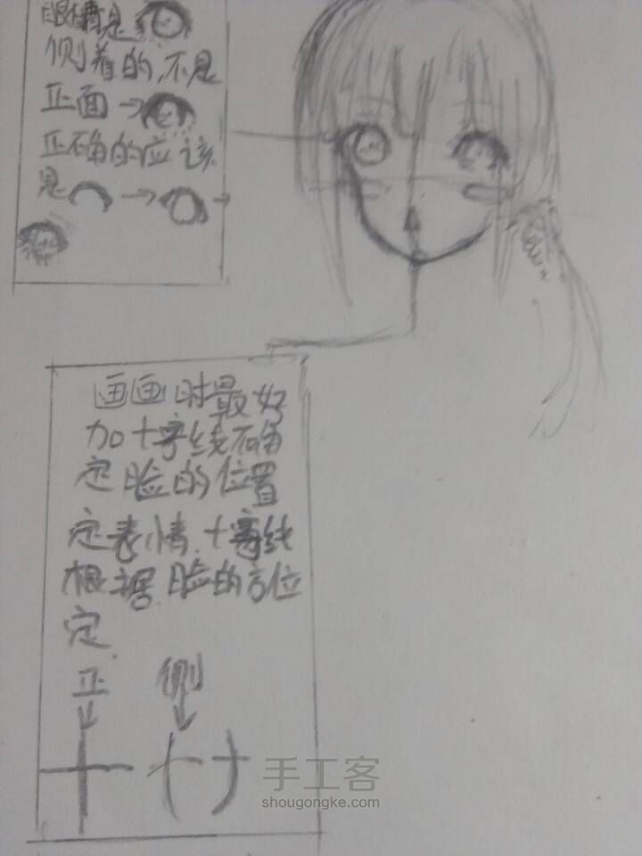 漫画少女脸部教程(๑•ี_เ•ี๑) 第2步