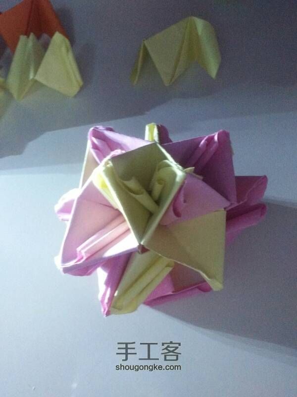 花球折纸教程 第24步