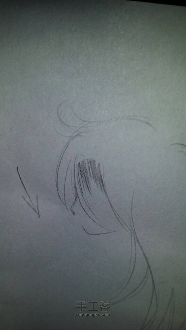 铅笔画——美丽滴秀发（头发的画法～） 第3步