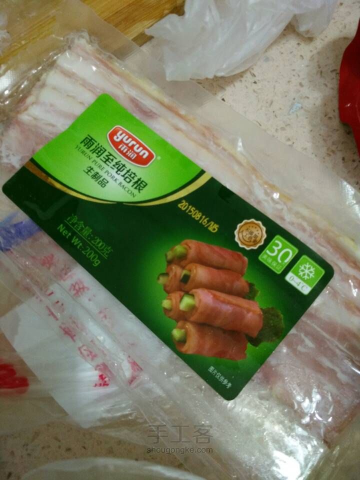 芝士培根豆腐卷 第3步