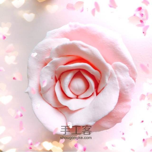 小菲粘土花——粉色玫瑰 第9步