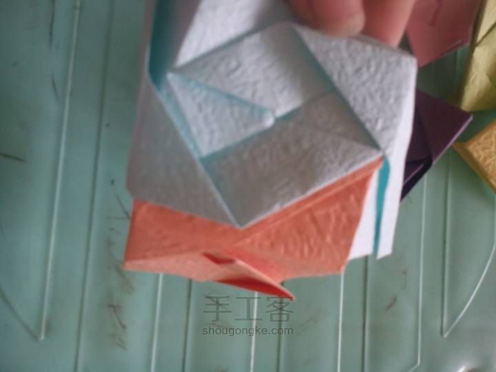 彩虹锦球（折纸） 第16步