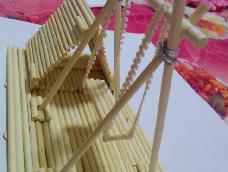 用竹筷子做个竹筏，萌萌哒