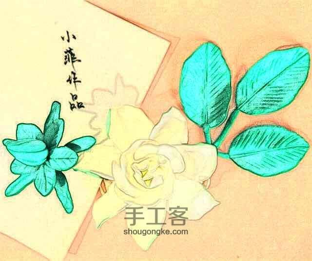 小菲粘土花——栀子花开，淡淡的青春纯纯的爱～ 第15步