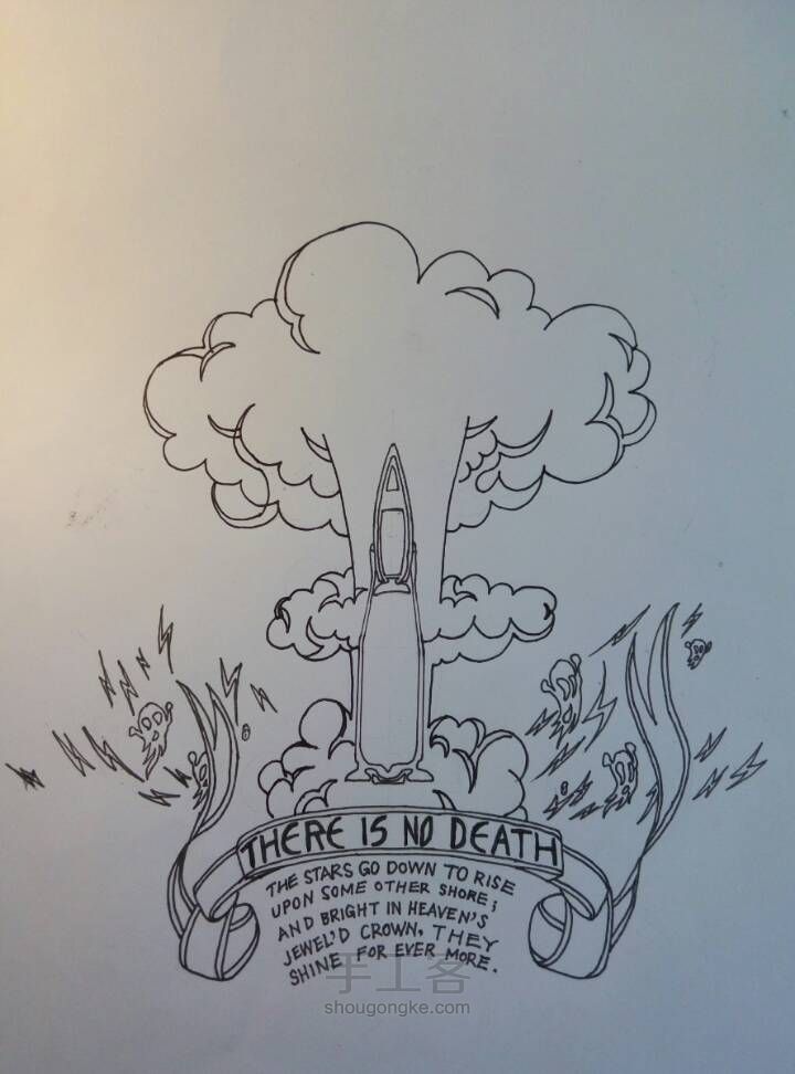 手绘插画哪家强之——战争与死亡 第1步