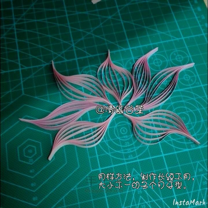 【茉茉】莲花～衍纸画 第12步