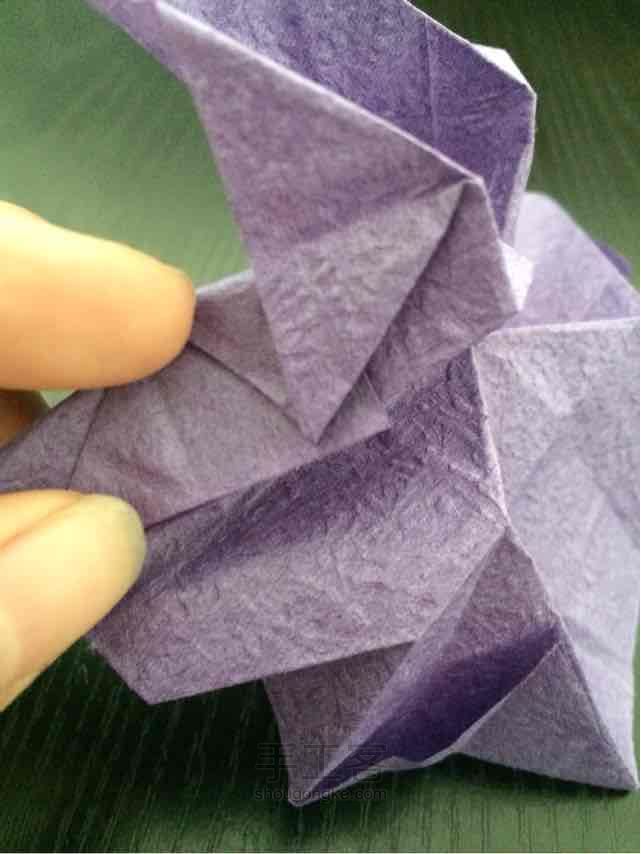 川崎玫瑰折纸教程 第27步