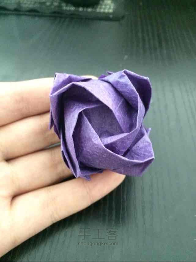 川崎玫瑰折纸教程 第32步