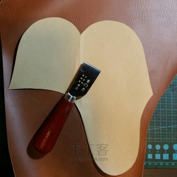 手工教程，一片式手工拖鞋，简单易学，实用的小产品 第2步