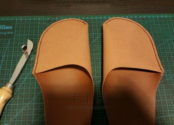 手工教程，一片式手工拖鞋，简单易学，实用的小产品 第6步