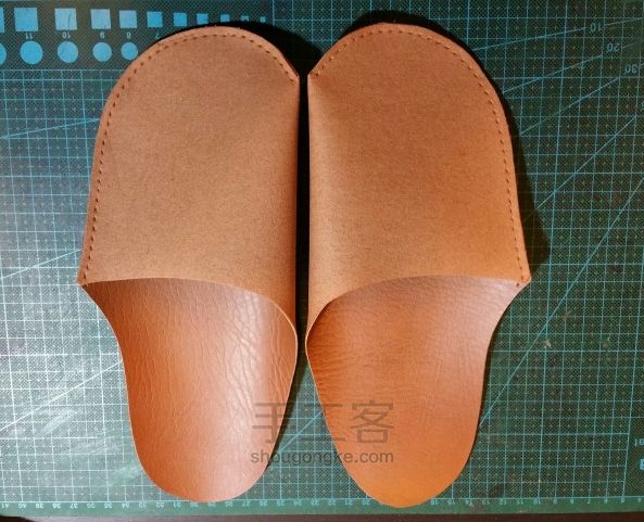 手工教程，一片式手工拖鞋，简单易学，实用的小产品 第3步