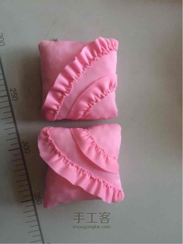 手工娃娃床 抱枕 第7步