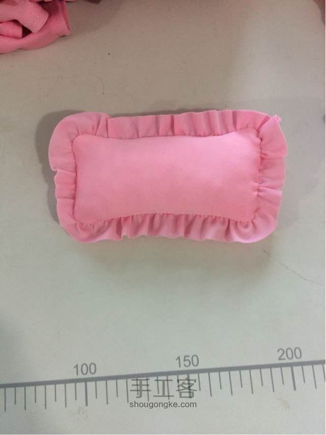 手工娃娃床 抱枕 第10步