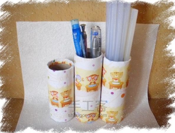 【舒茼花饰】卷纸芯筒什么的不要扔 都有用 第9步