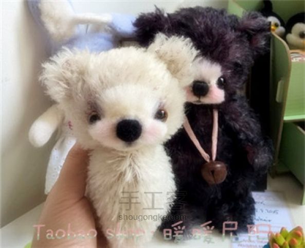 艺术家熊 马海毛泰迪小熊 初级版 可定制 材料包有售 第29步