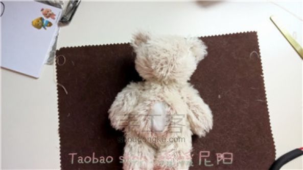 艺术家熊 马海毛泰迪小熊 初级版 可定制 材料包有售 第37步