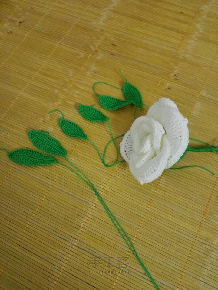毛线钩织·白玫瑰 第3步