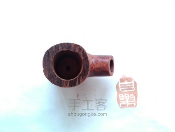 DIY  随型红木烟斗制作教程 第6步