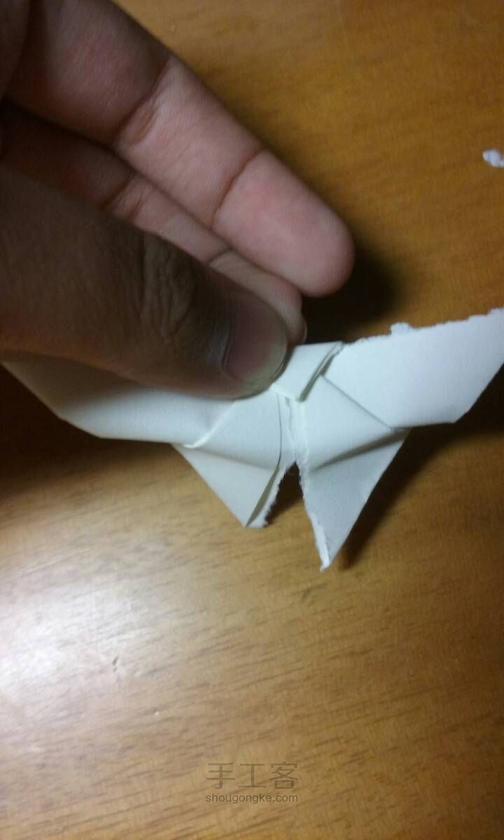 简易折纸蝴蝶 第5步