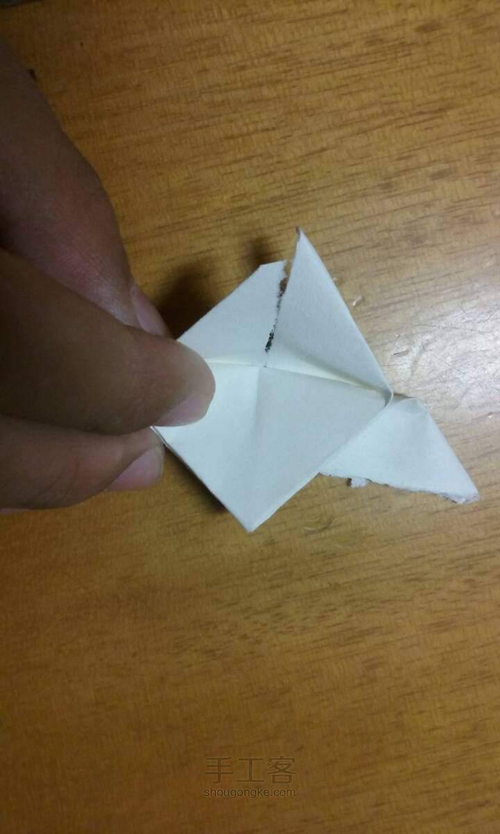 简易折纸蝴蝶 第4步