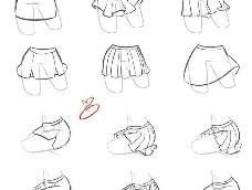 今天给大家收集了几张裤裙的样式，绘画的时候不妨看一下吧，喜欢的就点赞收藏起来吧【图源微博sai大师，侵权删】