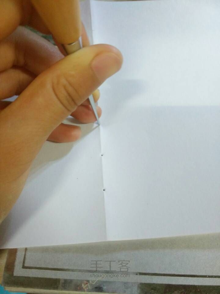 DIY碎花线装笔记本 第3步