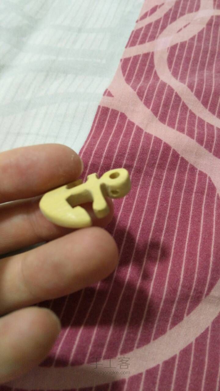 船锚挂件制作教程（枣木） 第4步