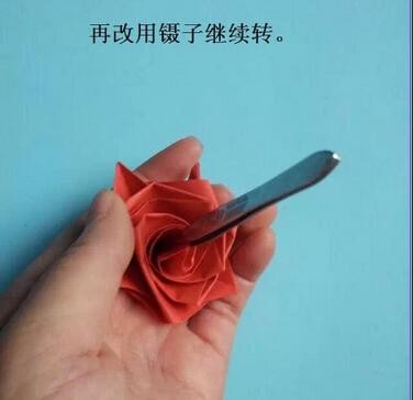 可爱折纸玫瑰花转载 第22步