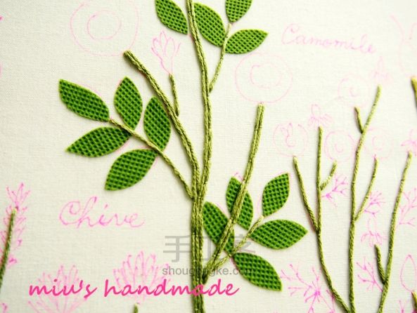 刺绣~玫瑰草本植物花园（材料包成品可购） 第4步