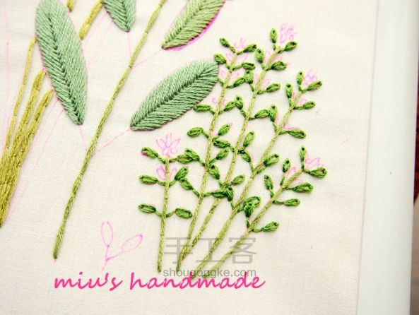刺绣~玫瑰草本植物花园（材料包成品可购） 第9步
