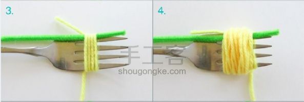 【转载】萌物来袭 毛线制作小花 第2步