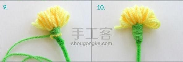 【转载】萌物来袭 毛线制作小花 第5步