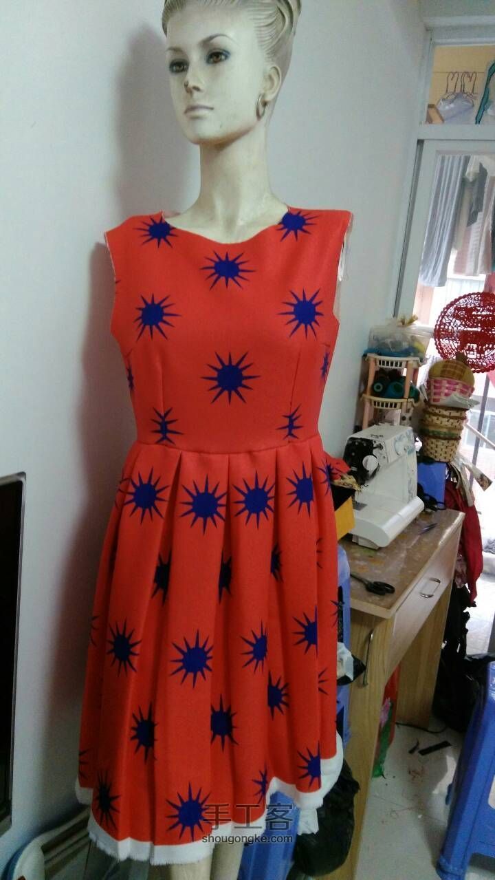 太阳花连衣裙 第17步