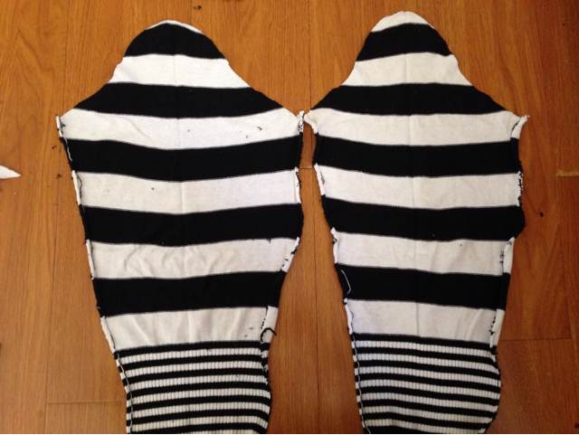 妈妈衣服袖子变宝宝打底裤 第2步