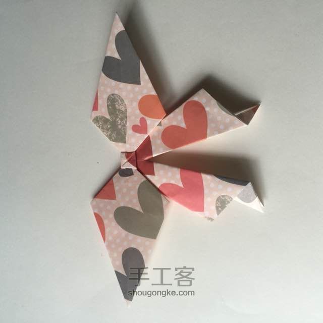 蝴蝶结折法 第12步