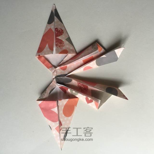 蝴蝶结折法 第11步