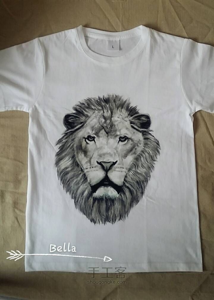沉寂的狮子--手绘t恤diy Bella手绘 第1步
