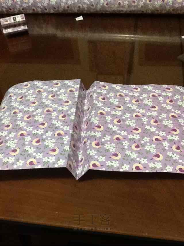 紫色小鸟韩版纸袋教程 第4步