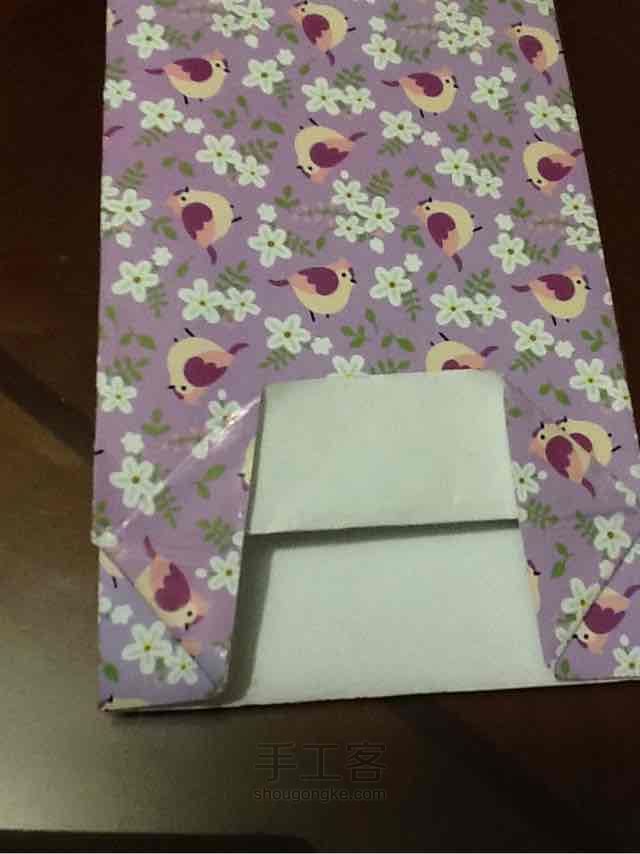 紫色小鸟韩版纸袋教程 第8步