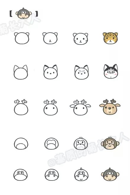 【转载】简笔画Σ(｡･ω･｡)ﾉ♡ 第4步