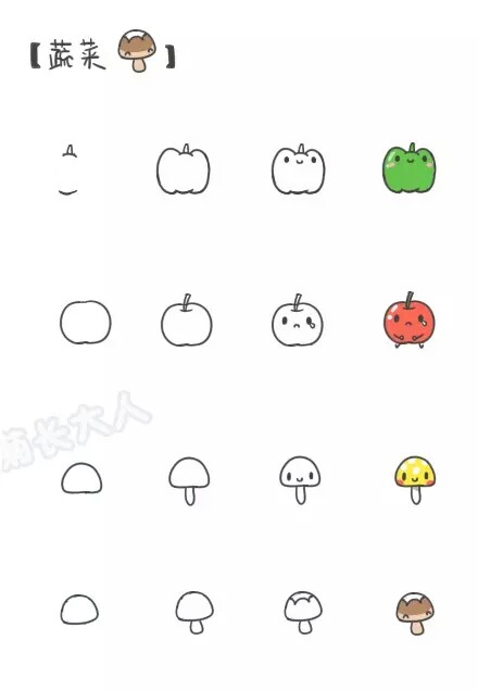 【转载】简笔画Σ(｡･ω･｡)ﾉ♡ 第8步
