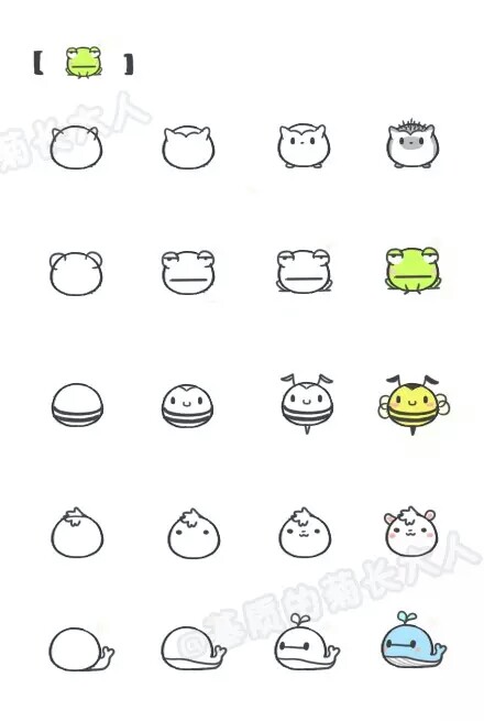 【转载】简笔画Σ(｡･ω･｡)ﾉ♡ 第14步