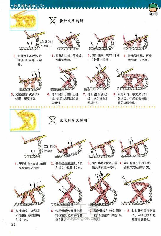 【转载】钩织基础针法和符号 第13步