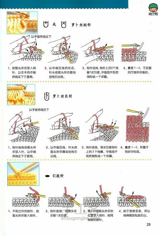 【转载】钩织基础针法和符号 第14步