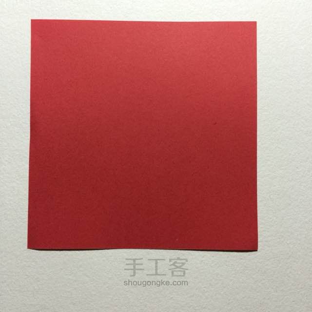 小灯笼折法 第1步