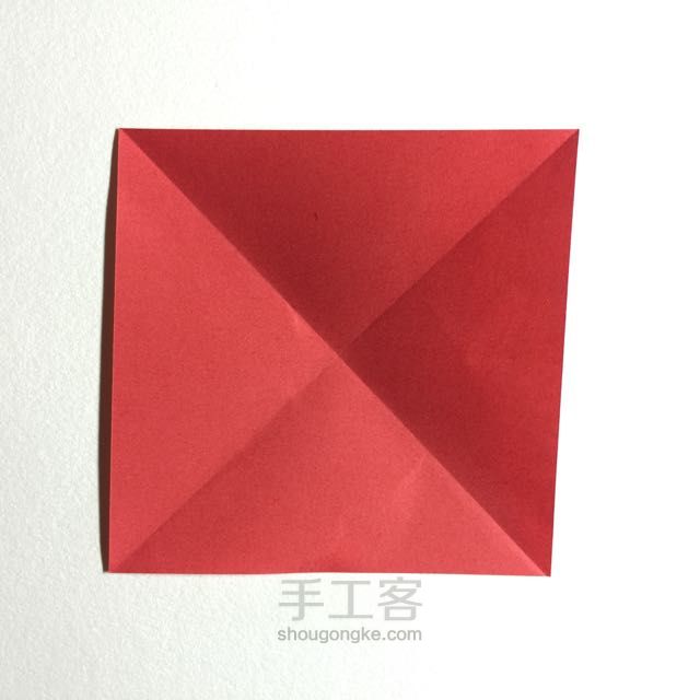 小灯笼折法 第2步