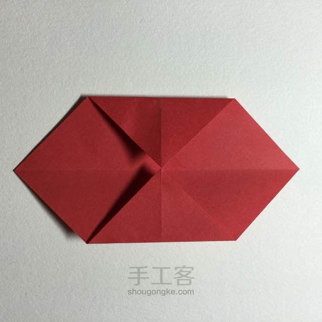 小灯笼折法 第3步