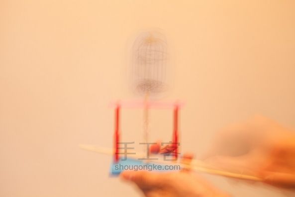 手工DIY笼中鸟感受视觉停留 第5步